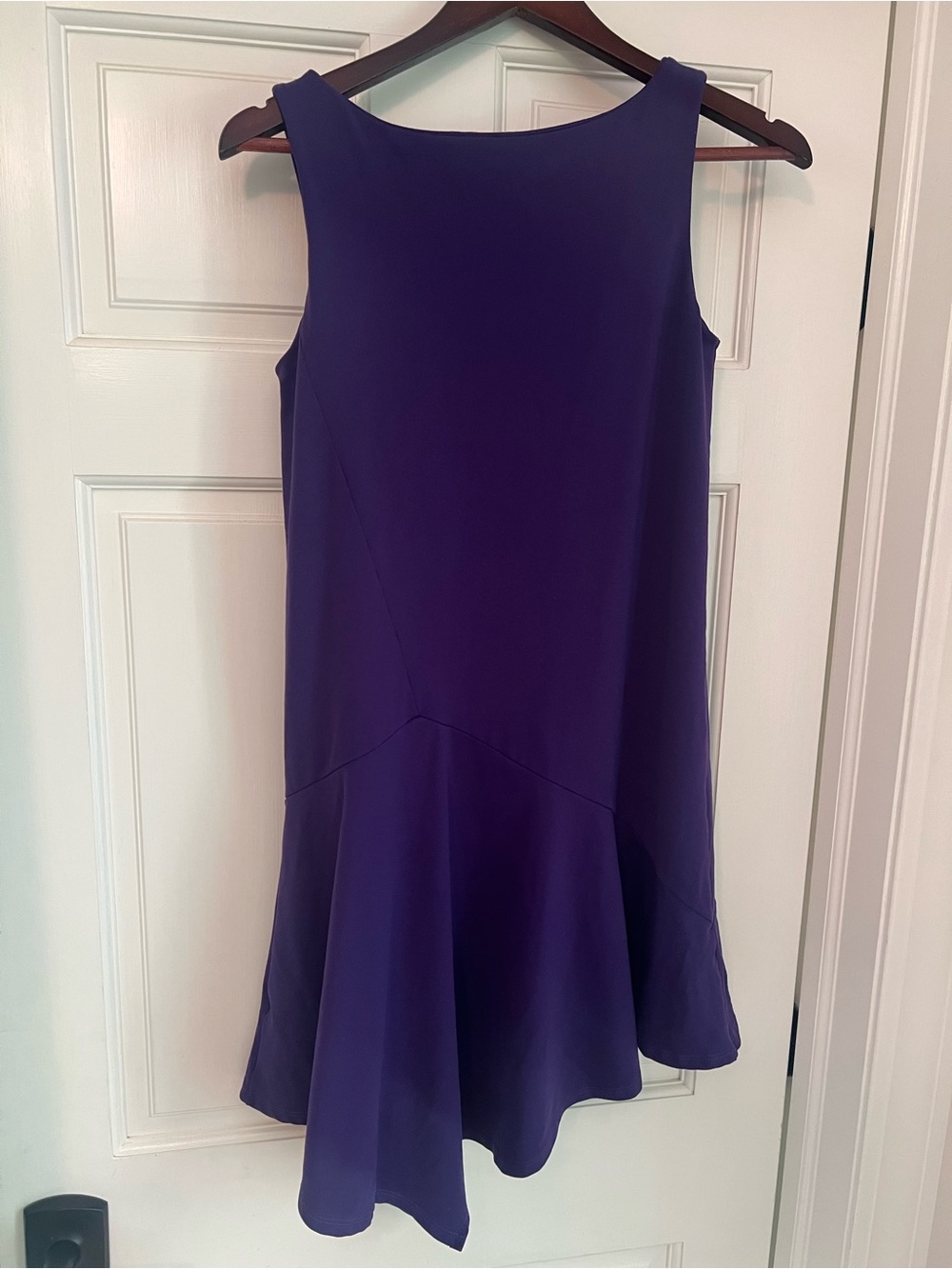 Susana Monaco Purple Plum Asymmetrical Ruffle Dress Size Small